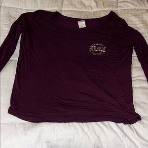 PINK Victoria's Secret Maroon Relaxed Blouse